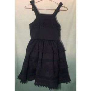 Nanette Lepore Girl's Navy Layered Sleeveless Dress‎ Size 16 NWT